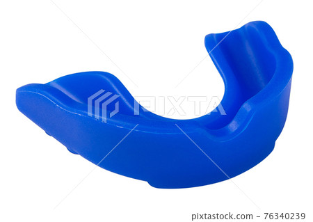 blue boxing kappa, on a white background, protection of the athlete's teeth from blows 76340239