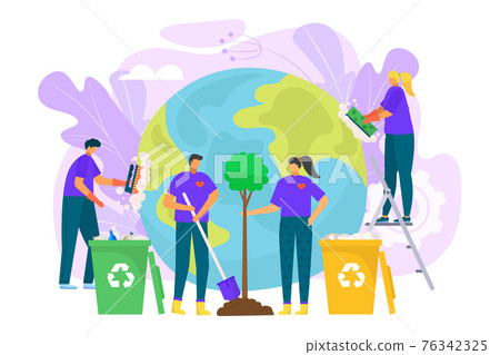 Planet ecology protection, save earth... - Stock Illustration [76342325] -  PIXTA