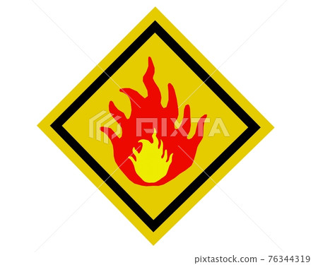 A simple fire icon to signal danger 76344319