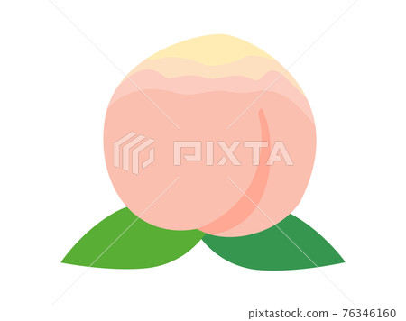 Simple peach illustration Simple peach illustration 76346160
