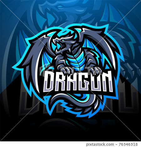 Dragon esport mascot logo design - Stock Illustration [76346318] - PIXTA