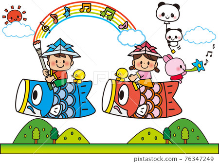 Children's Day carp streamer cute 76347249
