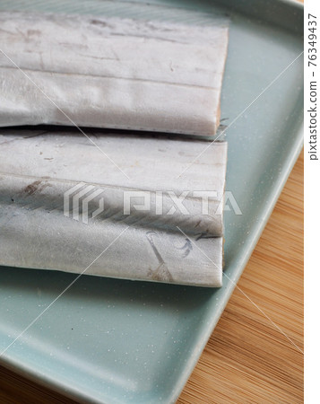 Fresh seafood, mackerel, cooking ingredients Fresh seafood, mackerel, cooking ingredients 76349437