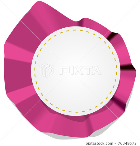 Emblem with a soft image like cloth Pink No sample letters Vector illustration 76349572