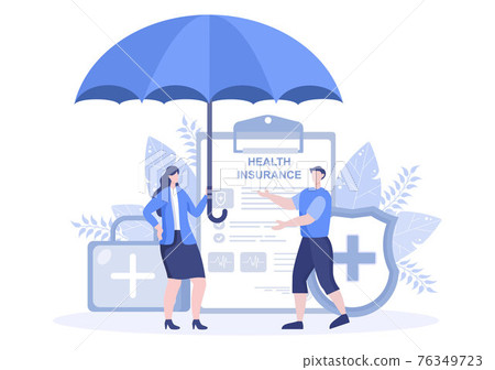 Family Health and Life insurance Flat Vector illustration for Healthcare, Finance And Medical Service Family Health and Life insurance Flat Vector illustration for Healthcare, Finance And Medical Service 76349723