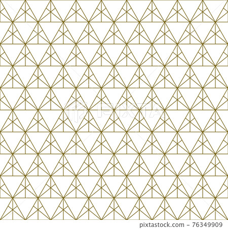 Seamless traditional Japanese ornament Kumiko.Golden color lines. Seamless traditional Japanese ornament Kumiko.Golden color lines. 76349909