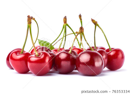 sweet cherry fruits isolated on white background 76353334