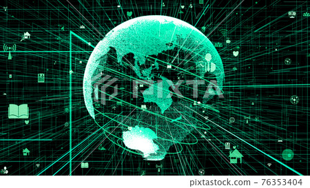 Global online internet network and internet of things IOT concept Global online internet network and internet of things IOT concept 76353404