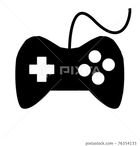 Black game controller illustration Black game controller illustration 76354135