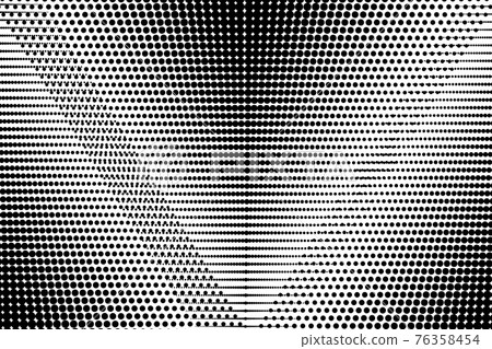 Pop art dots background. Geometric vintage monochrome fade wallpaper. Halftone black and white geometric design. Pop art print. Retro pattern. Comics book magazine cover. 90-s style. 76358454