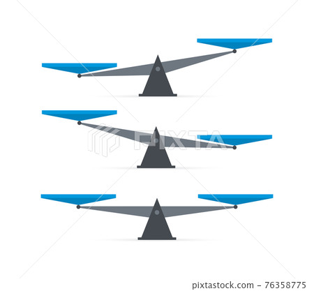 Scales icon isolated on white 76358775