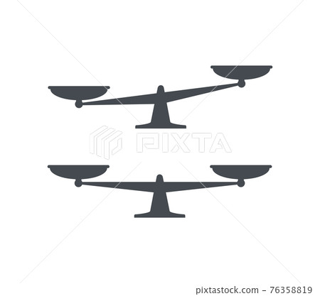 Scales icon isolated on white 76358819