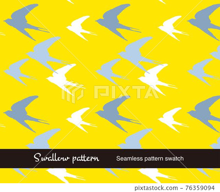 Swallow Swallow Seamless Pattern Swatch Vector Pattern Textile 76359094