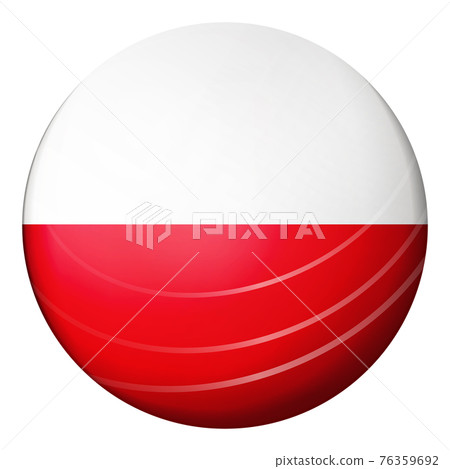 Glass light ball with flag of Poland. Round sphere, template icon. Polish national symbol. Glossy realistic ball, 3D abstract vector illustration highlighted on a white background. Big bubble. Glass light ball with flag of Poland. Round sphere, template icon. Polish national symbol. Glossy realistic ball, 3D abstract vector illustration highlighted on a white background. Big bubble. 76359692