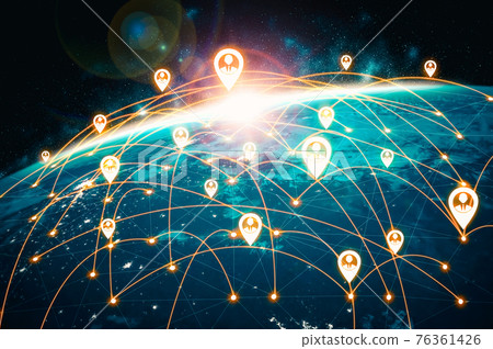 People network and global earth connection in innovative perception 76361426