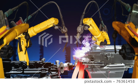 Smart industry robot arms modernization for digital factory tech 76361458