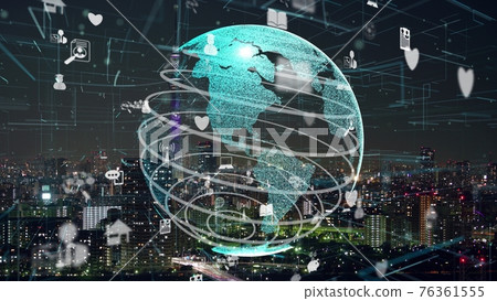 Global connection and the internet network modernization in smar 76361555