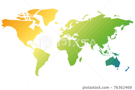 World map of colorful stripes 76362469