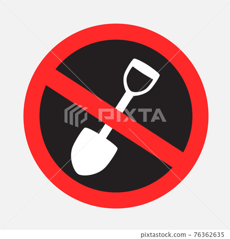digging is forbidden sign dark sticker digging is forbidden sign dark sticker 76362635