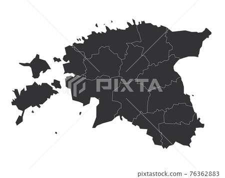Estonia - political map of counties 76362883