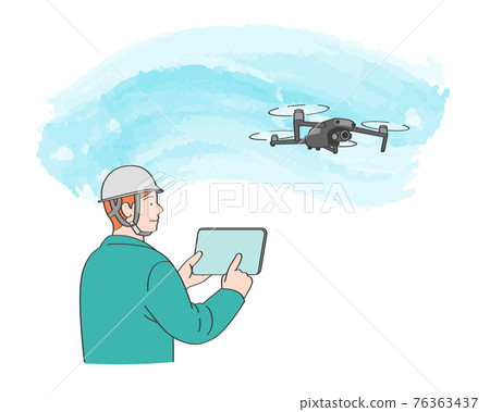 Worker who operates the drone 76363437