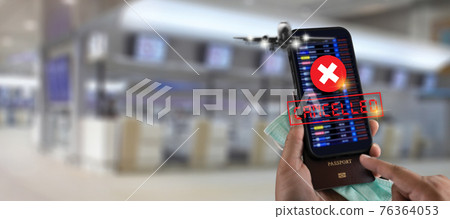 Flights canceled or delayed transportation business  passenger COVID-19 crisis flight cancelled and coronavirus suffer from financial 76364053