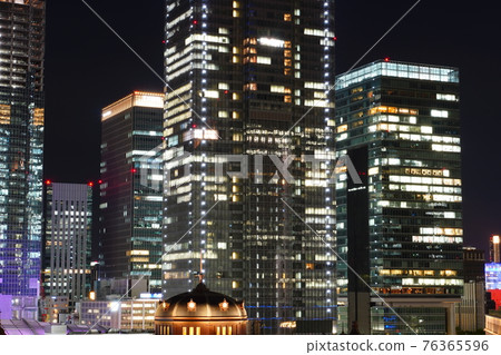 Tokyo night view skyscrapers Tokyo night view skyscrapers 76365596