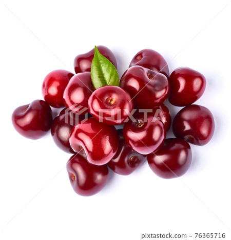 sweet cherry fruits isolated on white background sweet cherry fruits isolated on white background 76365716