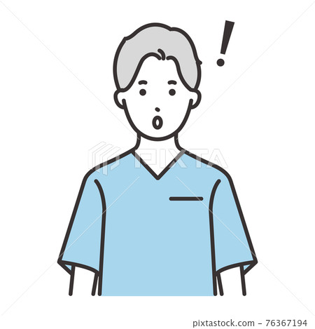 Male nurse facial expression surprised Male nurse facial expression surprised 76367194
