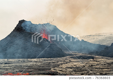 Fagradalsfjall volcanic eruption, Iceland Fagradalsfjall volcanic eruption, Iceland 76368603