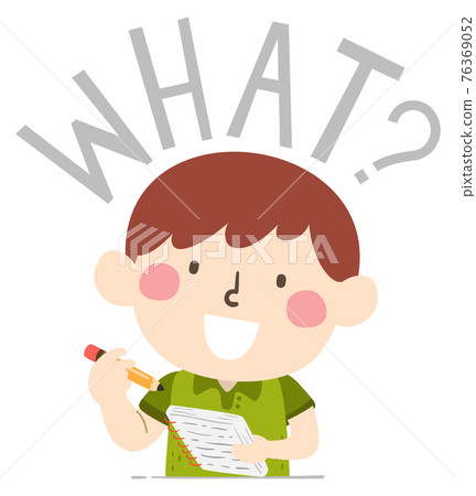 Kid Boy Journalism Question What Illustration 76369052