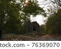 Ruins of   goal kampong tom Wat Temple with root of trees in forest  Cambodia. 76369070
