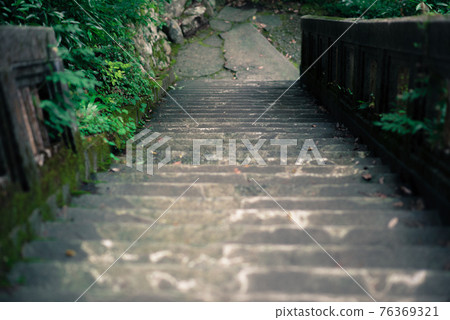 Kanzanji stairs on the Mitake Gorge tour course in Ome City, Tokyo 76369321