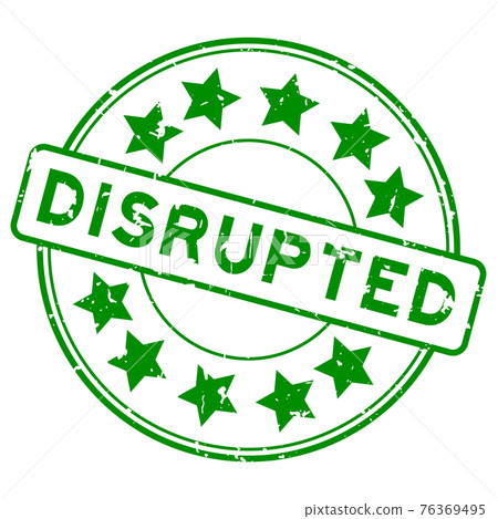 Grunge green disrupted word with star icon round rubber seal stamp on white background Grunge green disrupted word with star icon round rubber seal stamp on white background 76369495