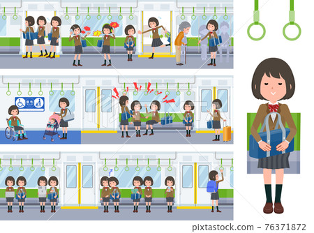 火車 電氣列車 學生 76371872