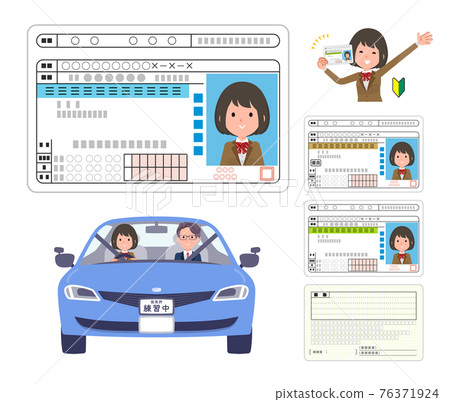 license, female, lady 76371924