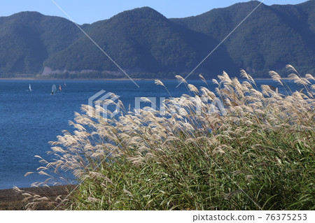 Lake Motosu seen from Ryugadake 76375253