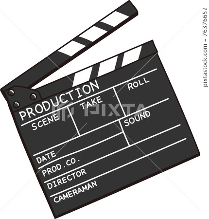 Handwritten vector illustration of clapperboard blackboard Handwritten vector illustration of clapperboard blackboard 76376652