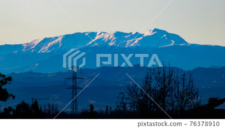 Sunrise over the mountains of Reggio Emilia, Italy 76378910