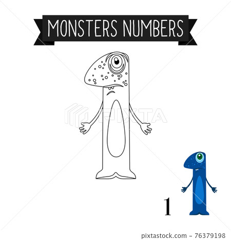 Coloring page monsters number 1 Coloring page monsters number 1 76379198