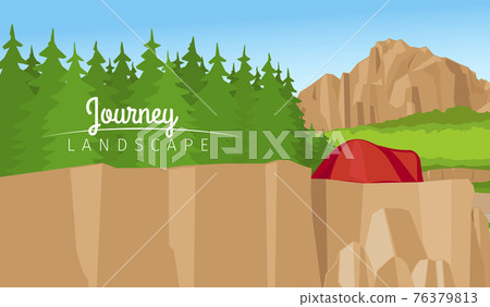 Mountain and forest landscape background Mountain and forest landscape background 76379813