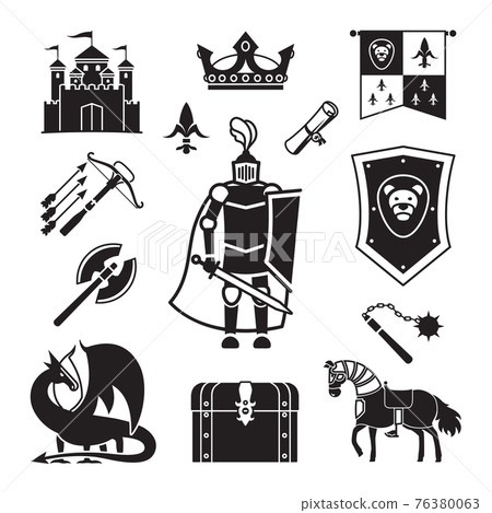 Knighthood in Middle Ages Icons Knighthood in Middle Ages Icons 76380063