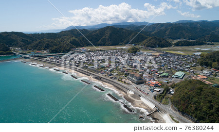 Kaiyo-cho drone aerial view Kaiyo-cho drone aerial view 76380244