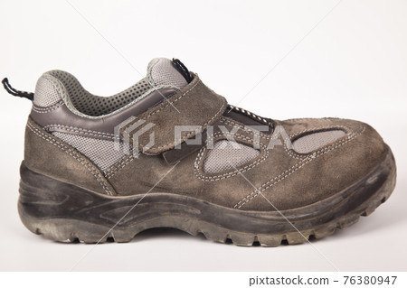 Steel toe protective work safety shoes, isolated on white background Steel toe protective work safety shoes, isolated on white background 76380947