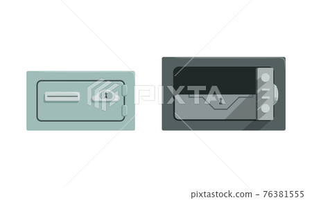 Security Metal Safes Set, Gray Steel Armored Boxes with Lock Key Vector Illustration Security Metal Safes Set, Gray Steel Armored Boxes with Lock Key Vector Illustration 76381555