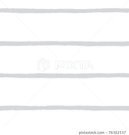 Painted thin lines gray on white seamless background. Horizontal stripes wavy brush stroke lines 76382537