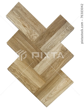 Wooden parquet isolated on a white background. Wooden parquet isolated on a white background. 76383042