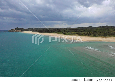 種子島熊野和濱田海岸的鳥瞰圖 種子島熊野和濱田海岸的鳥瞰圖 76383553