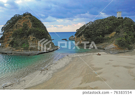 種子島熊野和濱田海岸的鳥瞰圖 種子島熊野和濱田海岸的鳥瞰圖 76383554