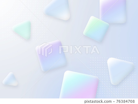 Pastel triangle and square illustration 76384708